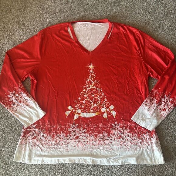 Holiday Christmas Tree Long Sleeve Top! - Picture 8 of 10